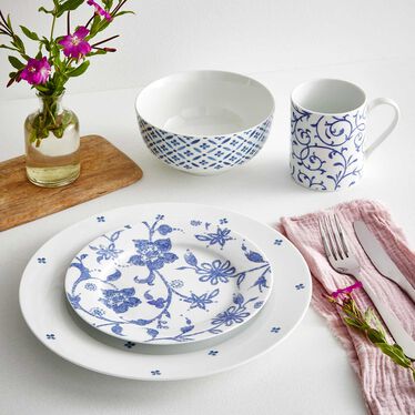 Home 16 Piece Set, Blue Indigo Home 16 Piece Set, Blue Indigo